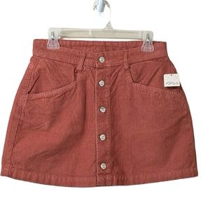 Free People Ray Cotton Corduroy Miniskirt Size 8